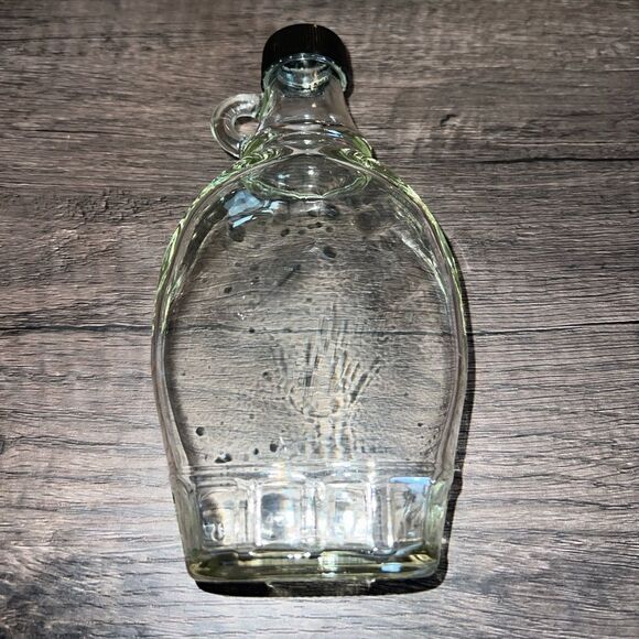 Vintage Clear Glass Syrup Bottle with Twist Top Lid - Picture 3 of 7